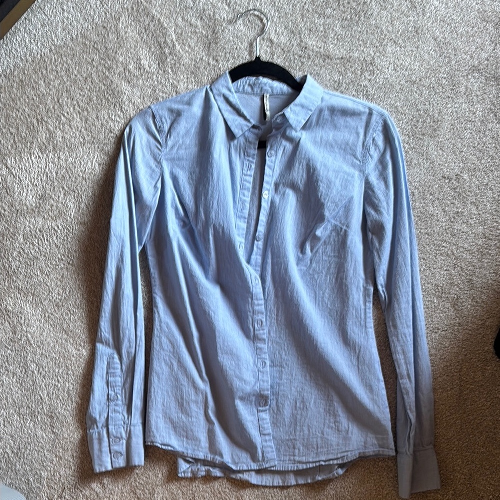 Light Blue Cotton Button-Down Shirt
